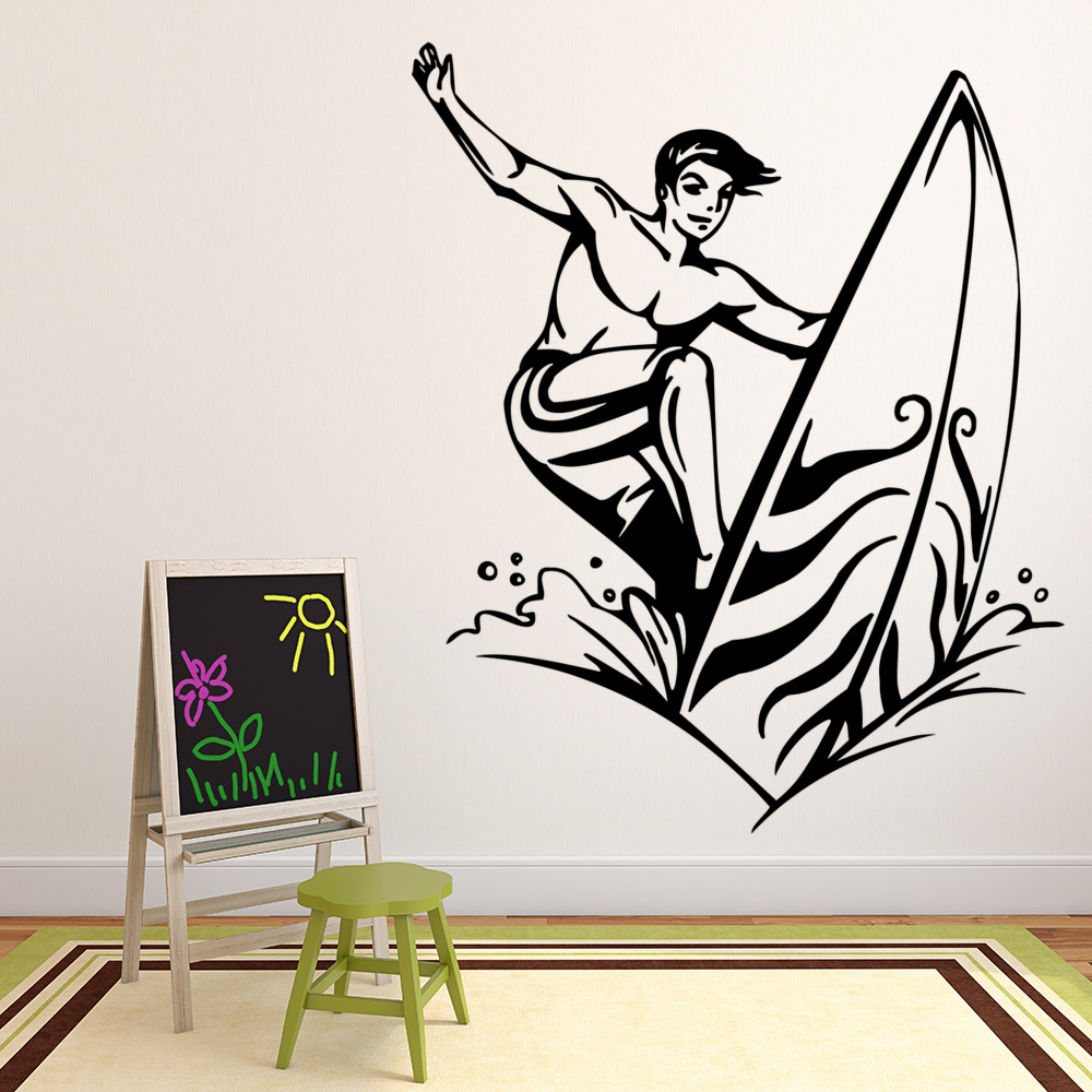 Surf Surfboard Waves Wall Sticker
