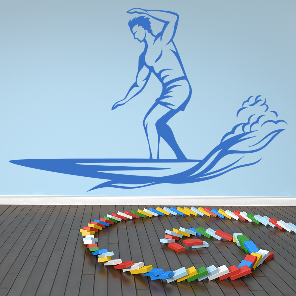 Surf Wave Surfboard Sports Wall Sticker
