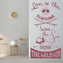 Swim The Sea Inspirational Quote Wall Sticker