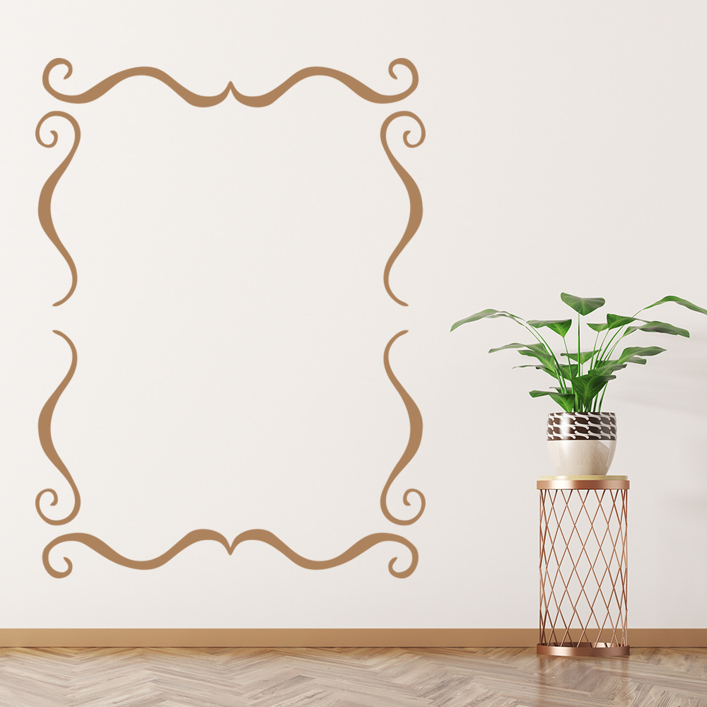 Swirl Border Decorative Frame Wall Stickers Home Border Decor Art Decals
