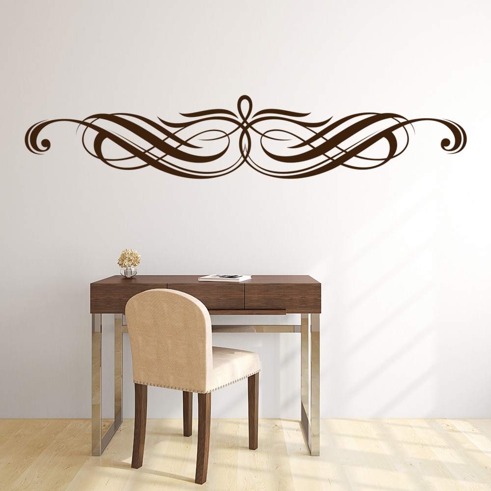 Swirl Bow Decorative Headboard Wall Sticker