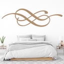 Swirl Embellishment Decorative Headboard Wall Sticker