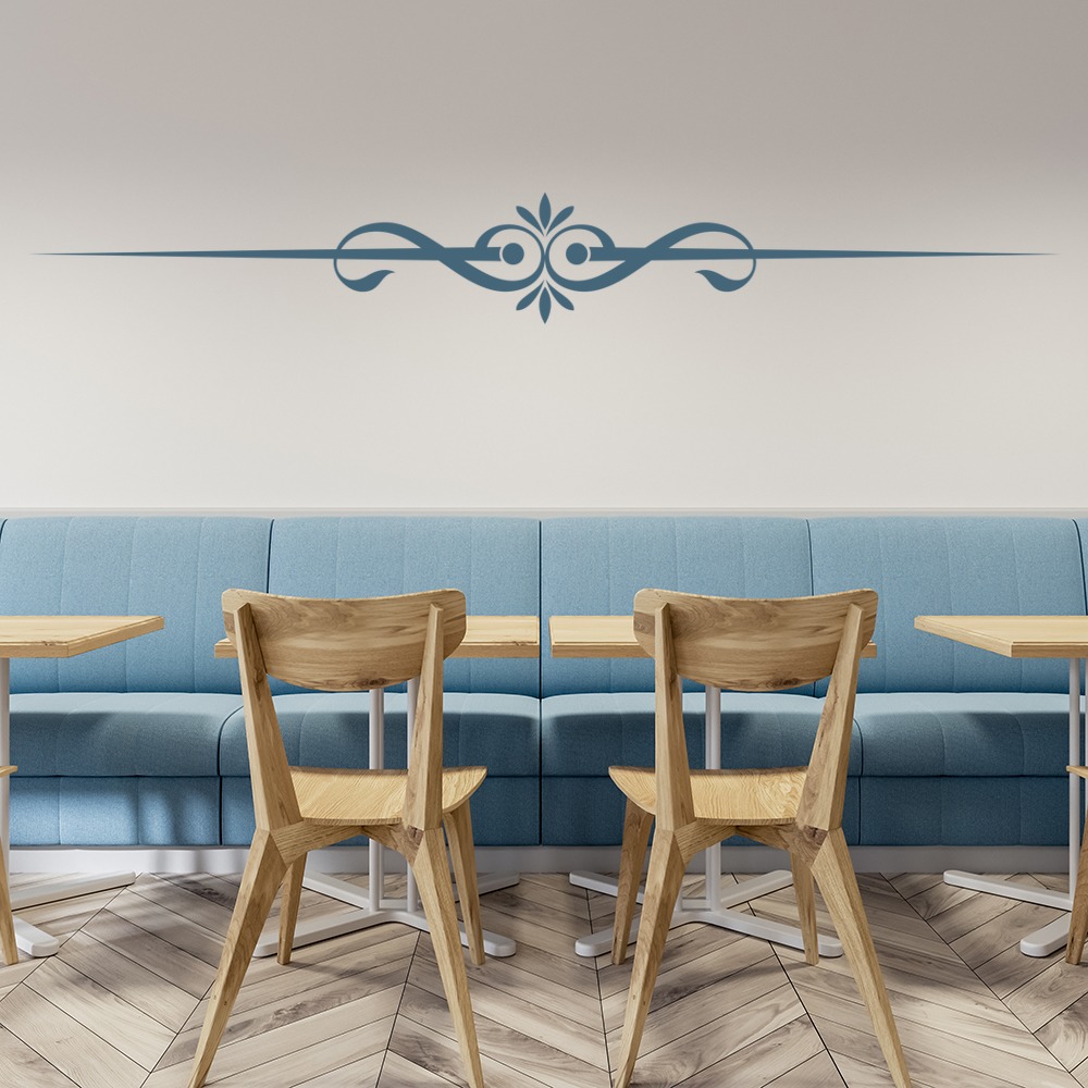 Swirl Line Decorative Headboard Wall Sticker