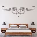 Swirl Pattern Decorative Headboard Wall Sticker - Mod7