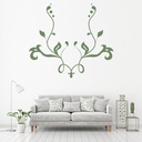 Swirling Leaf Headboard Wall Sticker