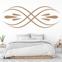 Symmetrical Swirl Headboard Wall Sticker - Mod5