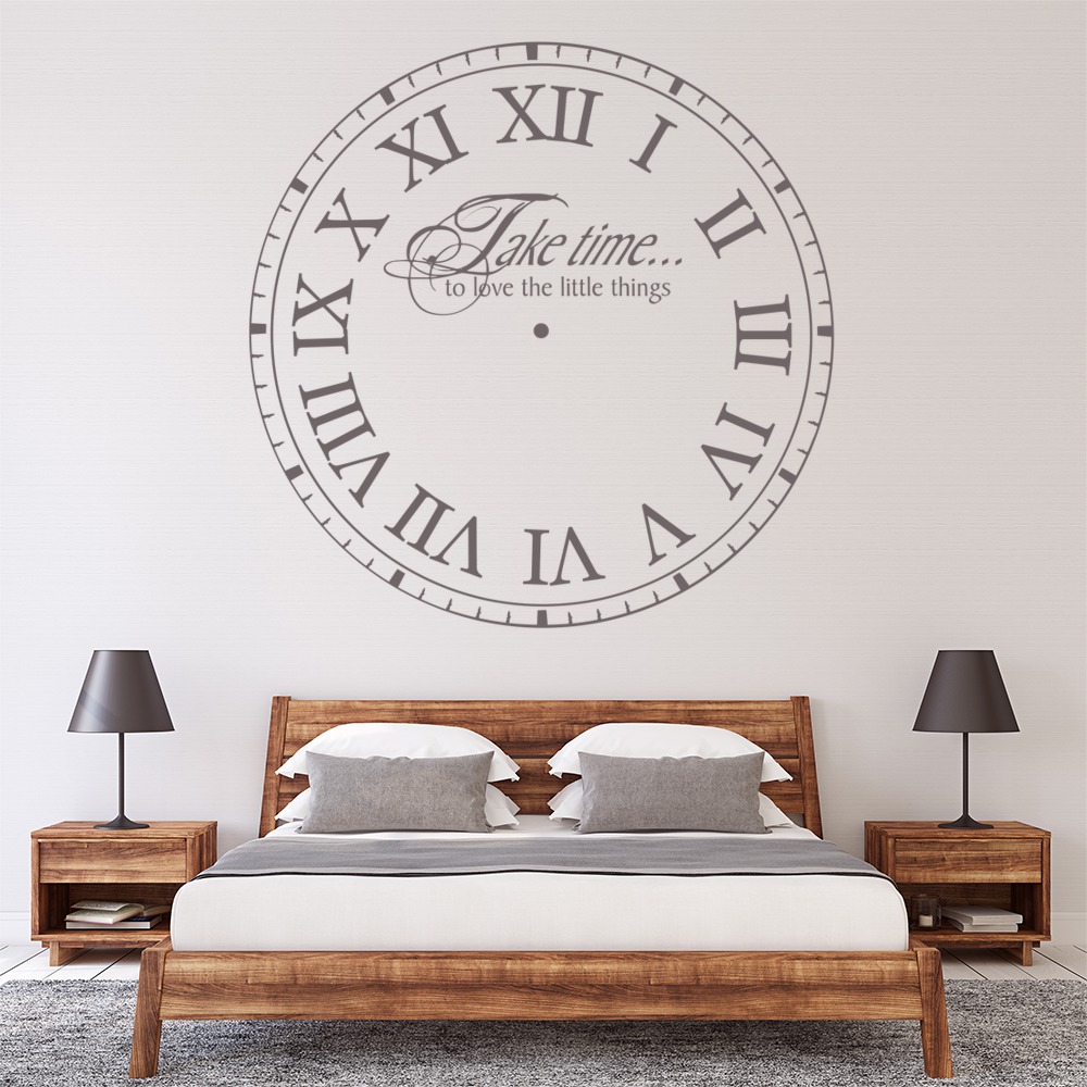 Take Time To Love Clock Wall Sticker