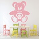 Teddy Bear Love Heart Wall Sticker