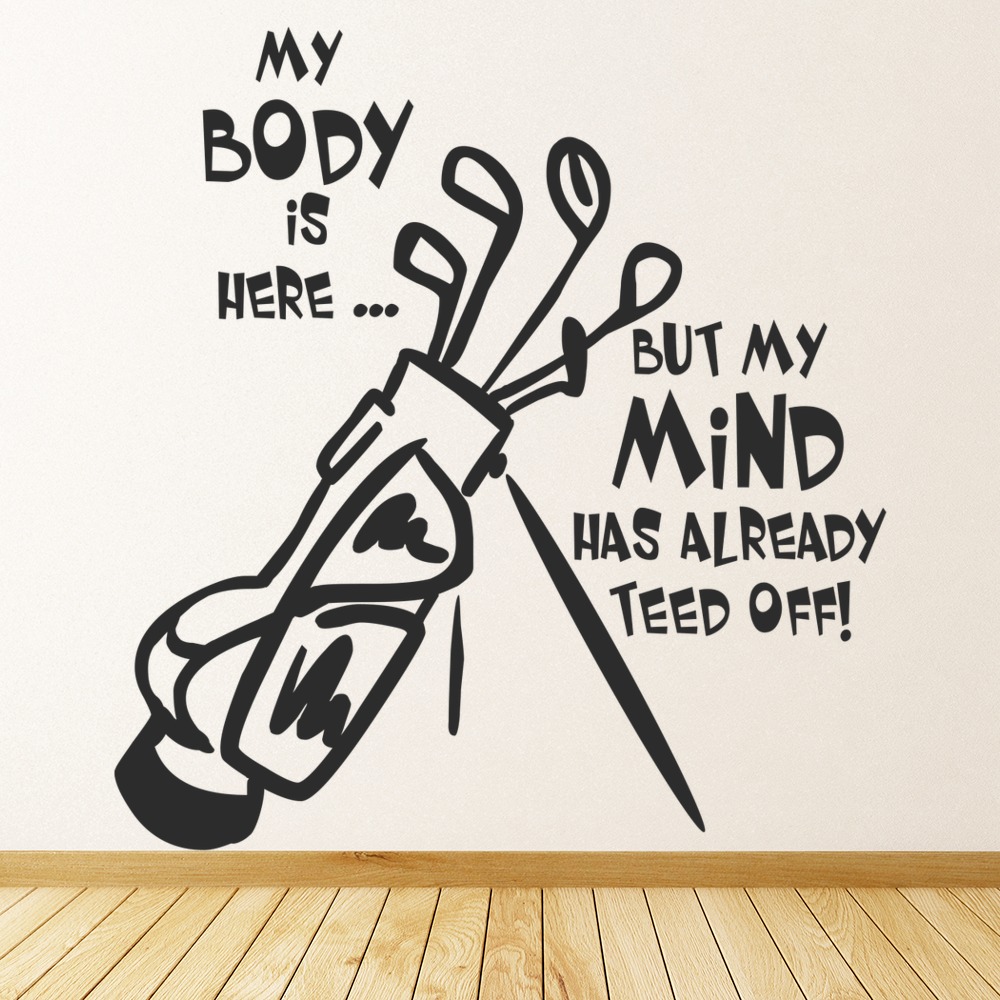 Teed Off Golf Quote Wall Sticker