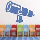 Telescope Astronomy Stars Wall Sticker - Mod1