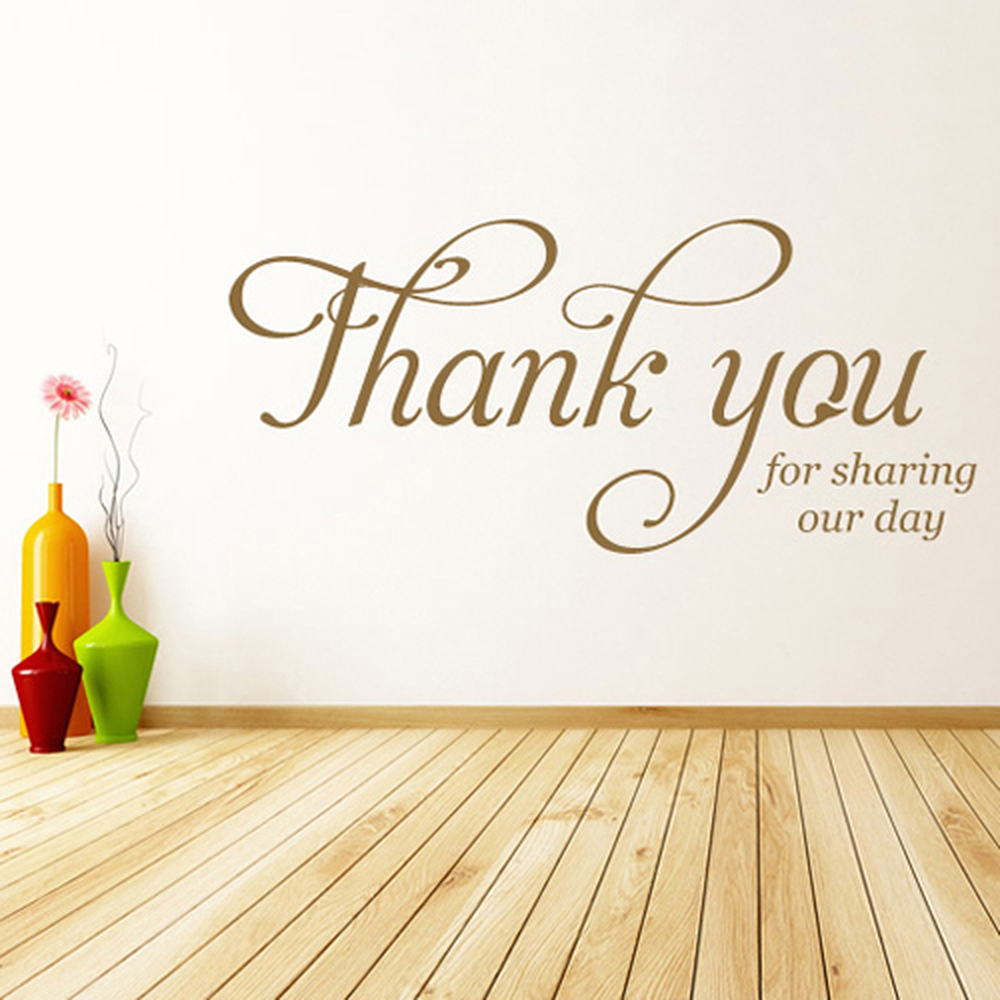Thank You Wedding Wall Sticker