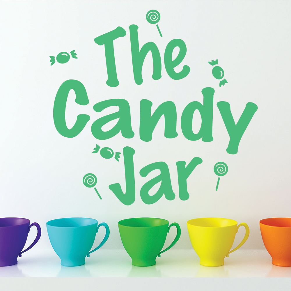 The Candy Jar Kitchen Quote Wall Sticker - Mod2
