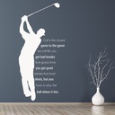 The Game We Call Life Golf Quote Wall Sticker