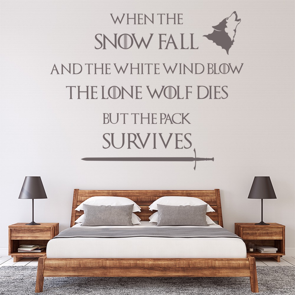 The Lone Wolf Game Of Thrones Wall Sticker
