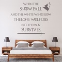 The Lone Wolf Game Of Thrones Wall Sticker