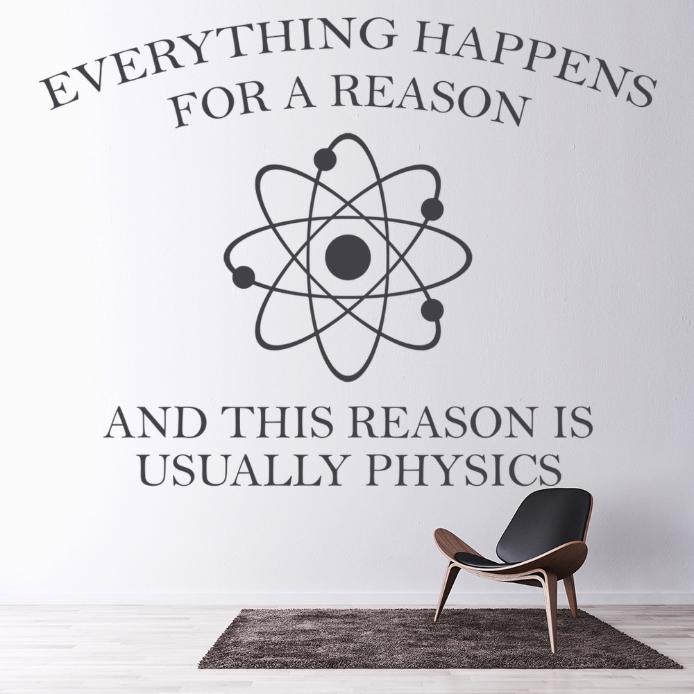 The Reason Is Usually Physics Science Classroom Quote Wall Sticker