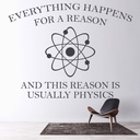 The Reason Is Usually Physics Science Classroom Quote Wall Sticker