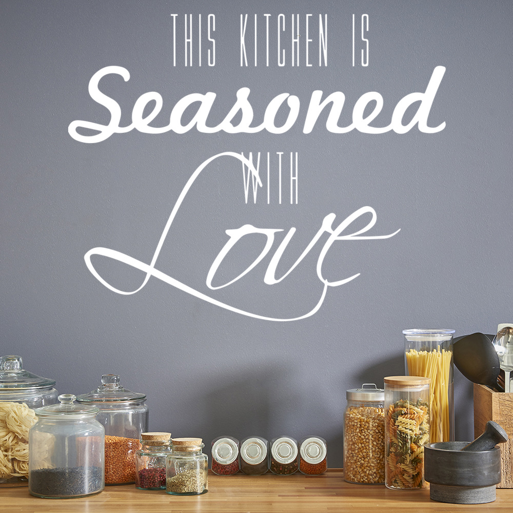 This Kitchen Is Seasoned With Love Quote Wall Sticker
