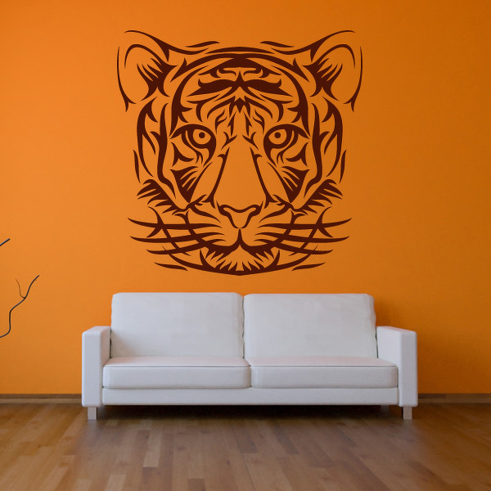 Tiger Head Tribal Animals Wall Sticker