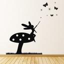 Toadstool Fairy Butterfly Stars Wall Sticker