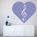 Treble Clef Love Heart Wall Sticker