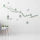 Tree Branch Bird House Wall Sticker