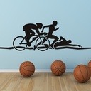 Triathlon Run Swim Cycle Wall Sticker