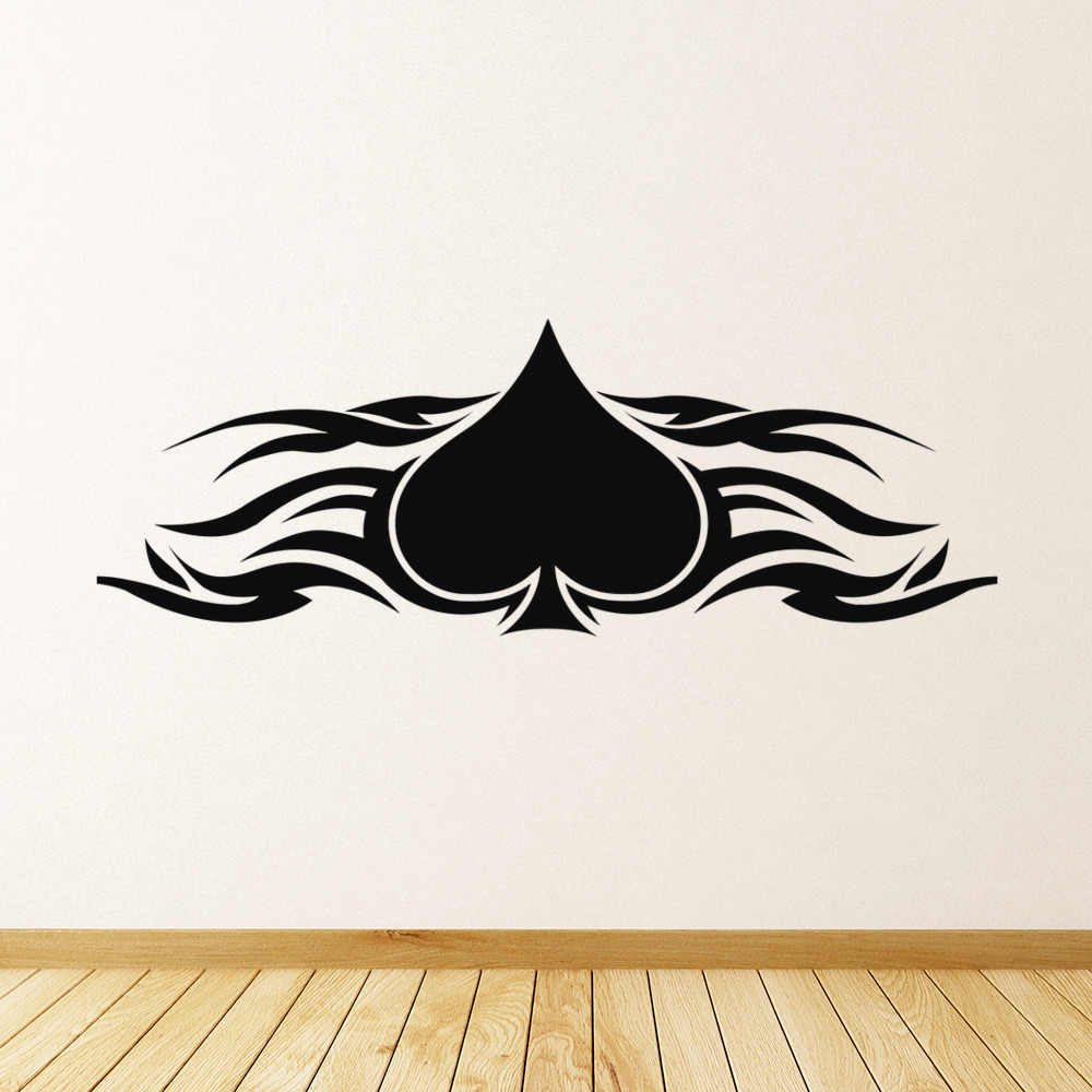Tribal Ace Of Spades Card Games Wall Sticker