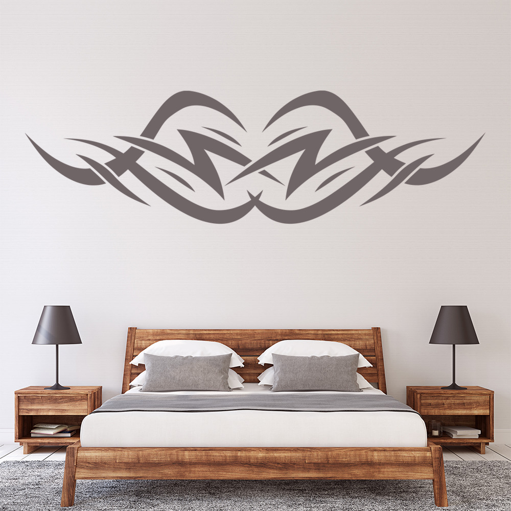 Tribal Lightning Headboard Design Wall Sticker