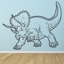Triceratops Prehistoric Dinosaur Wall Sticker - Mod1
