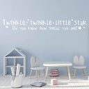 Twinkle Twinkle Little Star Nursery Quote Wall Sticker
