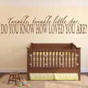 Twinkle Twinkle Nursery Quote Wall Sticker