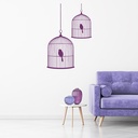 Two Bird Cage Birds Decor Wall Sticker