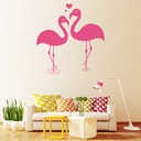 Two Flamingos Birds Wall Sticker