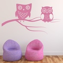 Two Owls Nursery Wall Sticker