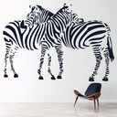 Two Zebra Safari Animals Wall Sticker