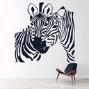 Two Zebras Safari Animals Wall Sticker