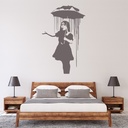 Umbrella Girl Banksy Wall Sticker