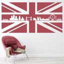 Union Jack Flag London Skyline Wall Sticker