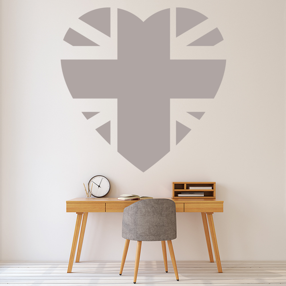 Union Jack Heart British Wall Sticker