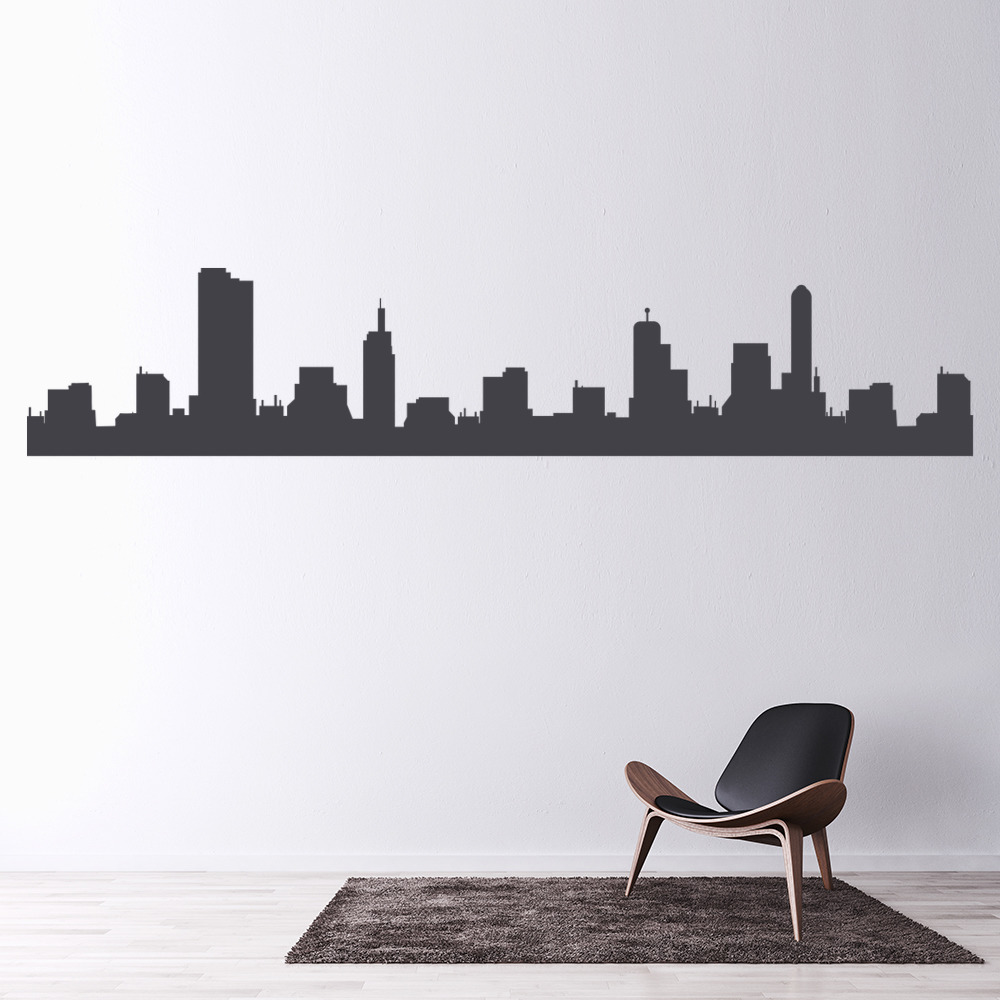 Urban City Skyline Cityscape Wall Sticker - Mod5
