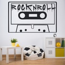 Vintage Cassette Tape Rock N Roll Wall Sticker