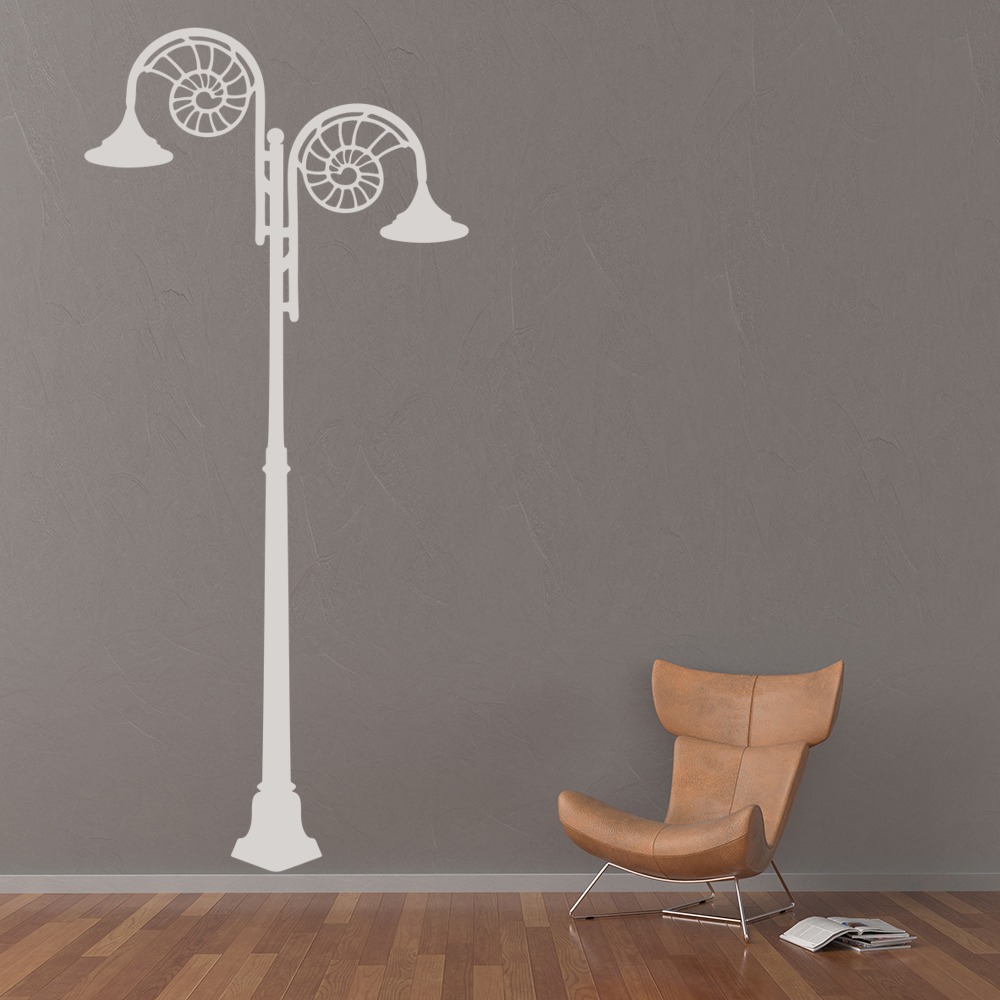 Vintage Swirl Lamp Post Street Lamp Decor Wall Sticker