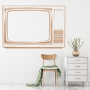 Vintage TV Retro Television Wall Sticker
