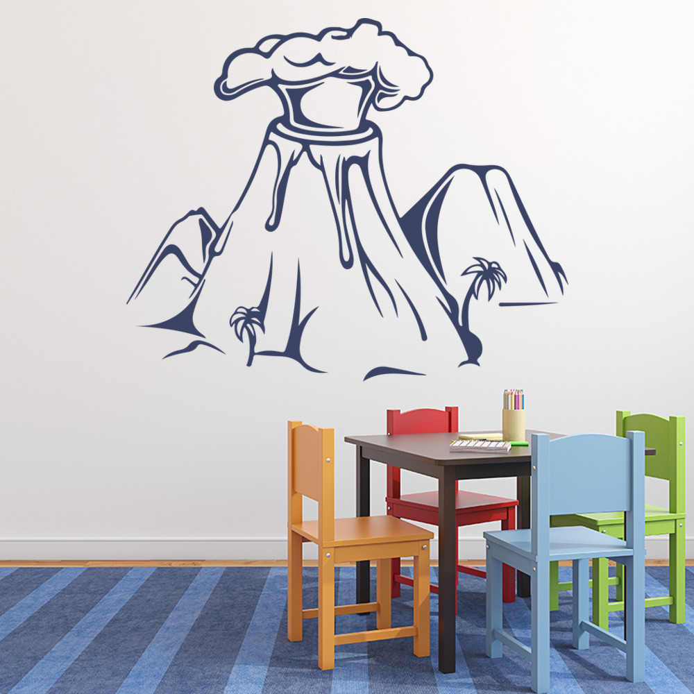 Volcano Prehistoric Dinosaur Wall Sticker