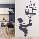 Waiter Wine Wall Sticker