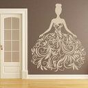 Wedding Dress Bride Gown Wall Sticker