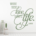 Where There Is Life Love Quote Wall Sticker