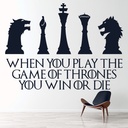 Win Or Die Quote Game Of Thrones Wall Sticker