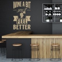 Wine A Bit Alcohol Kitchen Quote Wall Sticker